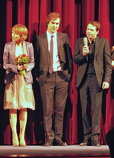 "Corinna Harfouch, Lars Eidinger und Hans-Christian Schmid im Berlinale-Palast", Foto © Friedhelm Denkeler 2012