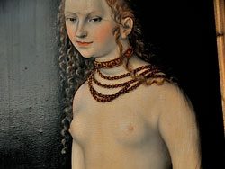 »Venus ohne Pelz« (Ausschnitt aus «Venus und Amor«, Lucas Cranach d.Ä., um 1530), Foto © Friedhelm Denkeler 2013