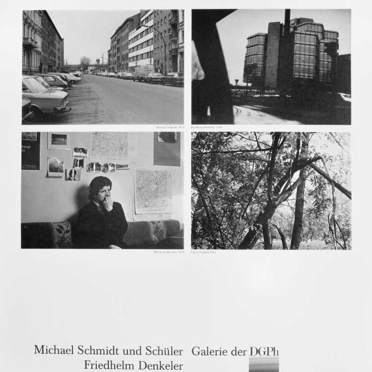 Plakat der Werkstatt für Photographie: »Michael Schmidt und Schüler«, Galerie der DGPh, 1980, Gestaltung: Gabriele Götz