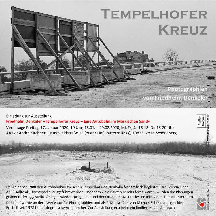 Einladung zur Vernissage »Tempelhofer Kreuz« im Atelier André Kirchner