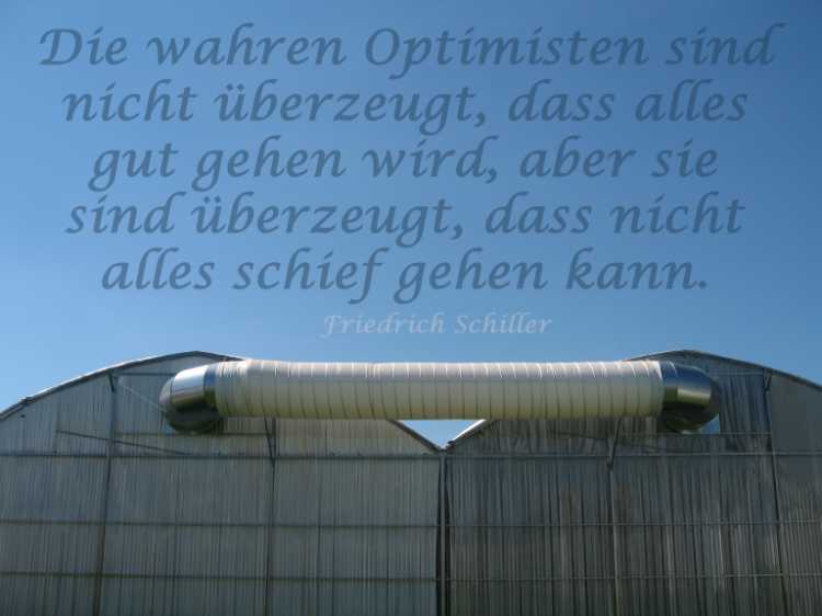 »Die wahren Optimisten sind nicht überzeugt, dass alles gut gehen wird, aber sie sind überzeugt, dass nicht alles schief gehen kann«, Friedrich Schiller, Foto/Grafik © Friedhelm Denkeler 2007