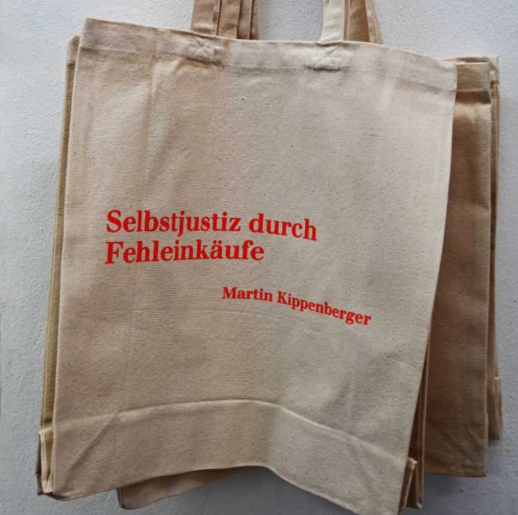 »Selbstjustiz durch Fehleinkäufe«, Martin Kippenberger, gefunden im »Hamburger Bahnhof«, Berlin